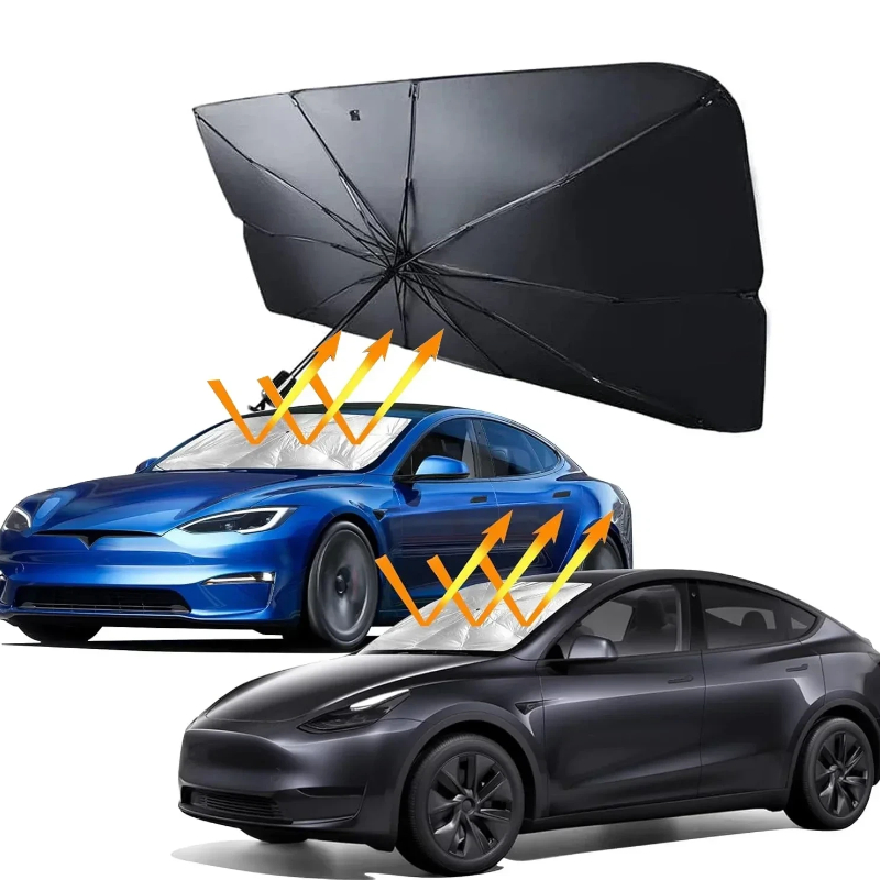 Car Sunshade Windshield Umbrella Foldable - مظلة قابلة للطي لحماية زجاج السيارة