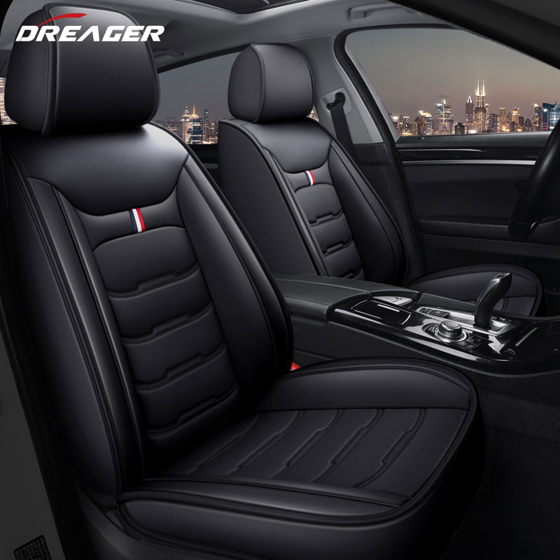 Leather Car Seat Covers Full Set Universal - أغطية مقاعد السيارة العالمية الحصير الجلود