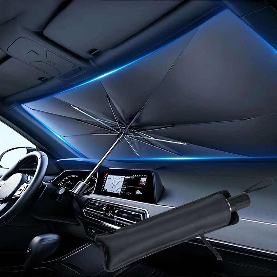 Car Sunshade Windshield Umbrella Foldable - مظلة سيارة متعددة الأغراض قابلة للطي