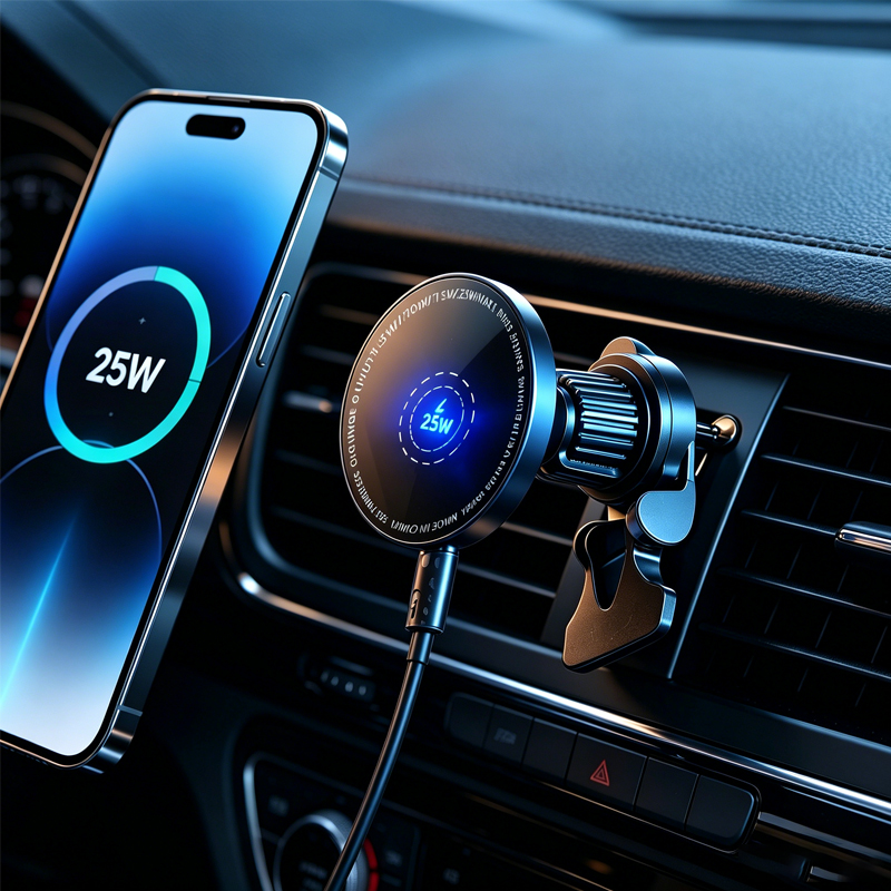 Magnetic Phone Holder For Car Vent - حامل شحن لاسلكي مغناطيسي للسيارة من