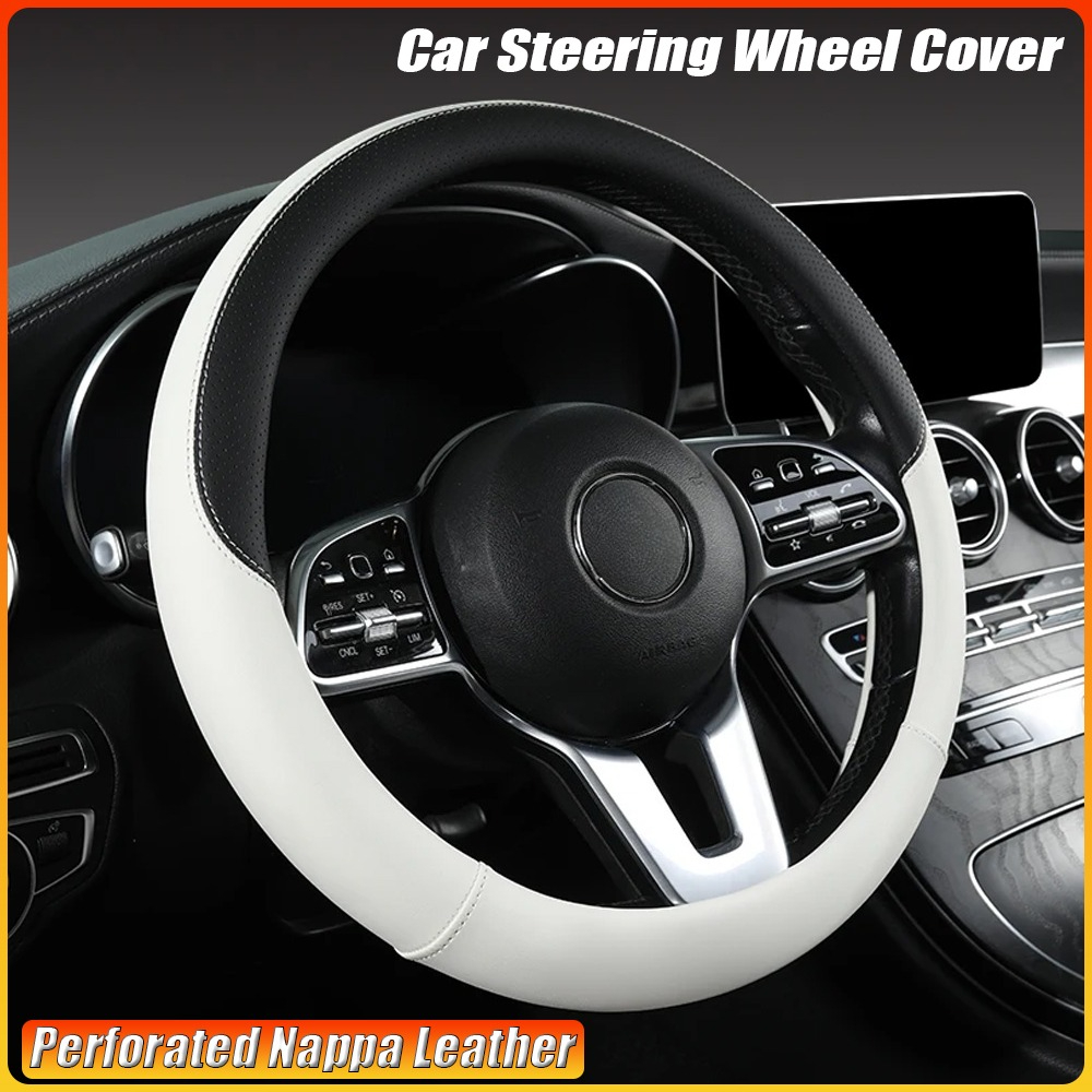 Car Steering Wheel Cover Anti Slip Breathable - غطاء عجلة قيادة السيارة من جلد