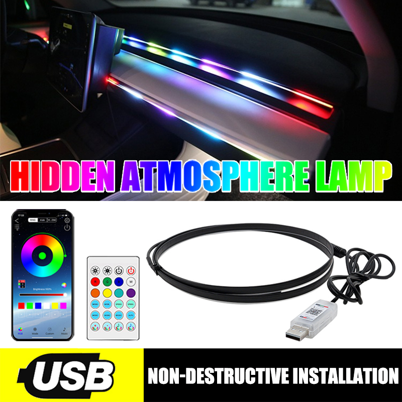 Led Ambient Interior Car Lights App Control - سيارة LED المحيطة ضوء 64 اللون