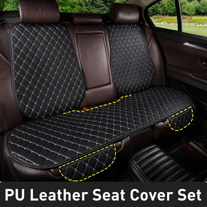 Leather Car Seat Covers Full Set Universal - أغطية مقاعد سيارة من الجلد الصناعي،