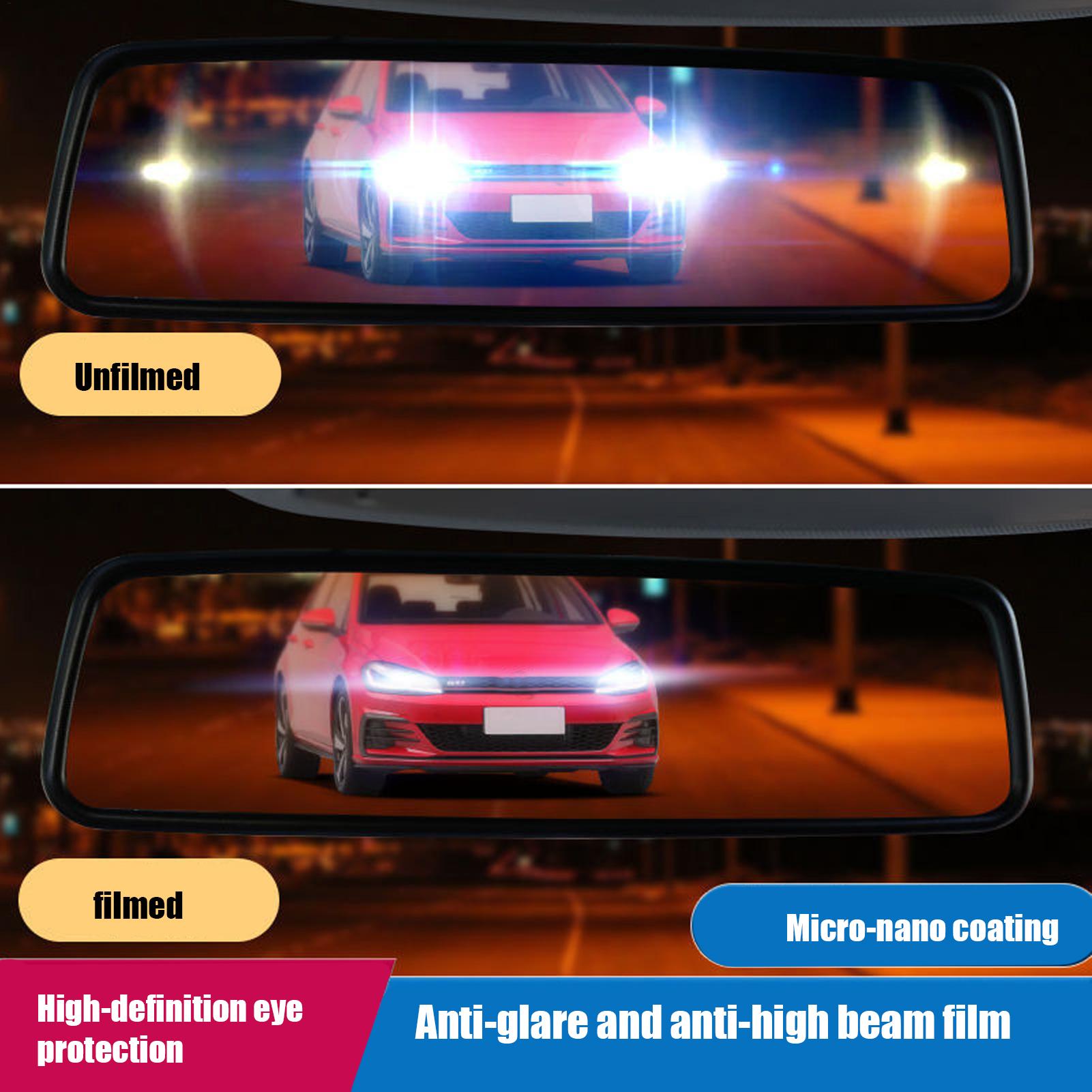 Anti Glare Car Rearview Mirror Film - ملصق مضاد للوهج لمرآة السيارة الداخلية،