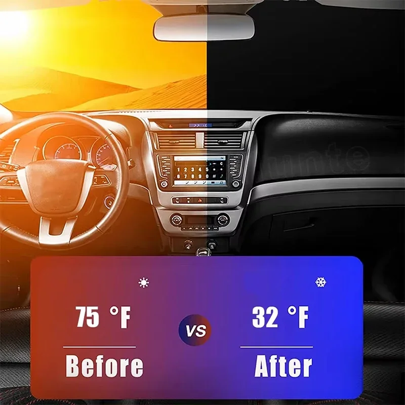 مظلة سيارة عاكسة للأشعة فوق ال - مراجعة Car Sunshade Windshield Umbrella Foldable وسعره