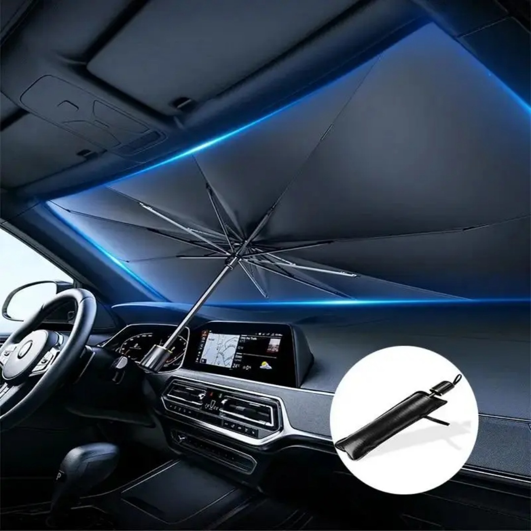 مظلة واقية من الشمس للزجاج الأ - مراجعة Car Sunshade Windshield Umbrella Foldable وسعره