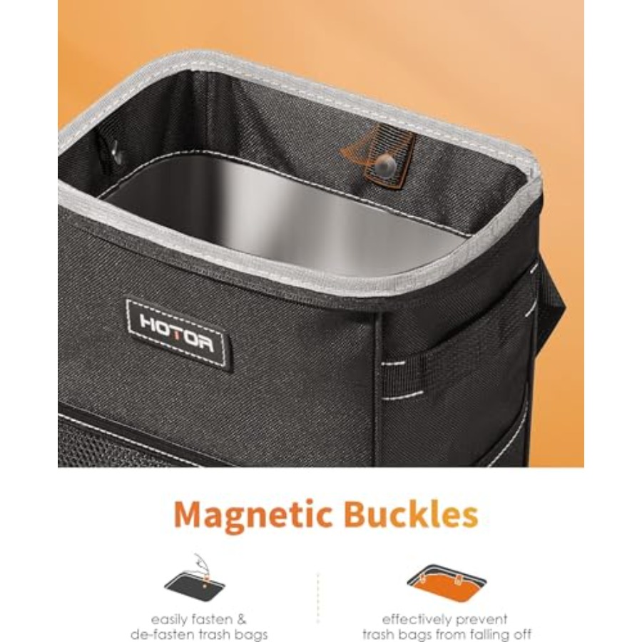 سلة مهملات للسيارة مع غطاء وجي - مراجعة Waterproof Car Trash Can With Lid وسعره