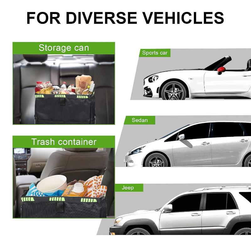 سلة قمامة قابلة للطي للسيارة م - مراجعة Waterproof Car Trash Can With Lid وسعره