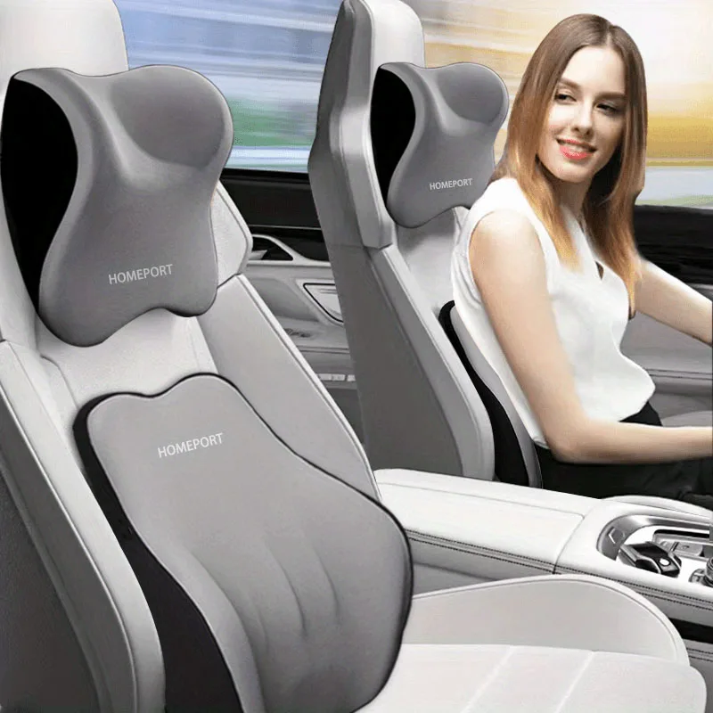 سيارة رغوة الذاكرة مسند الرأس  - مراجعة Memory Foam Car Neck Pillow Lumbar Support وسعره