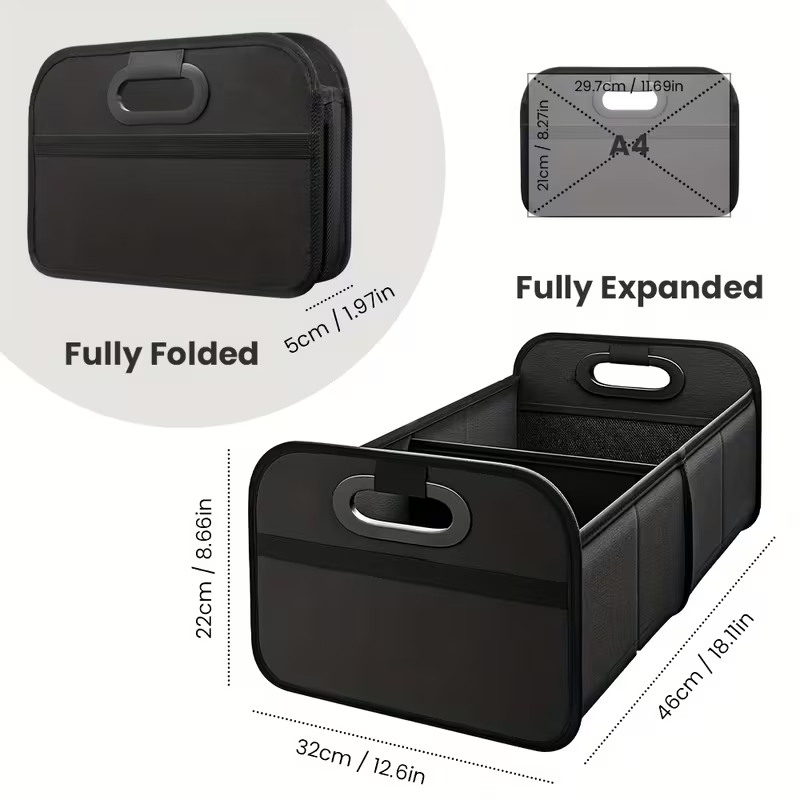 صندوق تخزين قابل للطي ومحمول ل - مراجعة Car Trunk Organizer Foldable Storage Box وسعره