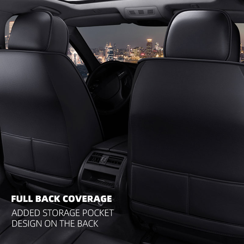 أغطية مقاعد السيارة العالمية ا - مراجعة Leather Car Seat Covers Full Set Universal وسعره