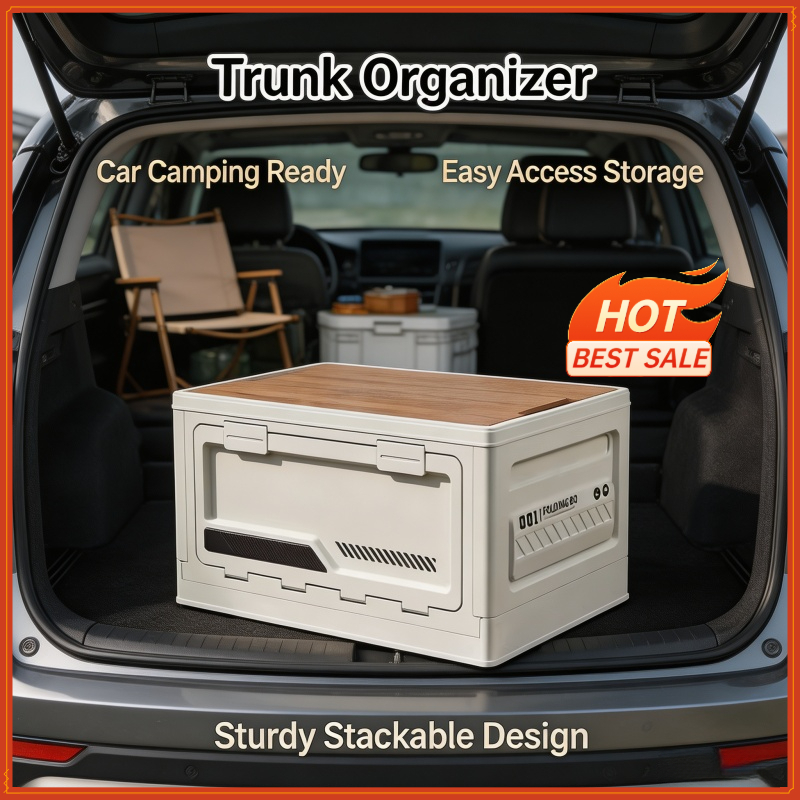 صندوق تخزين خارجي قابل للطي لل - مراجعة Car Trunk Organizer Foldable Storage Box وسعره