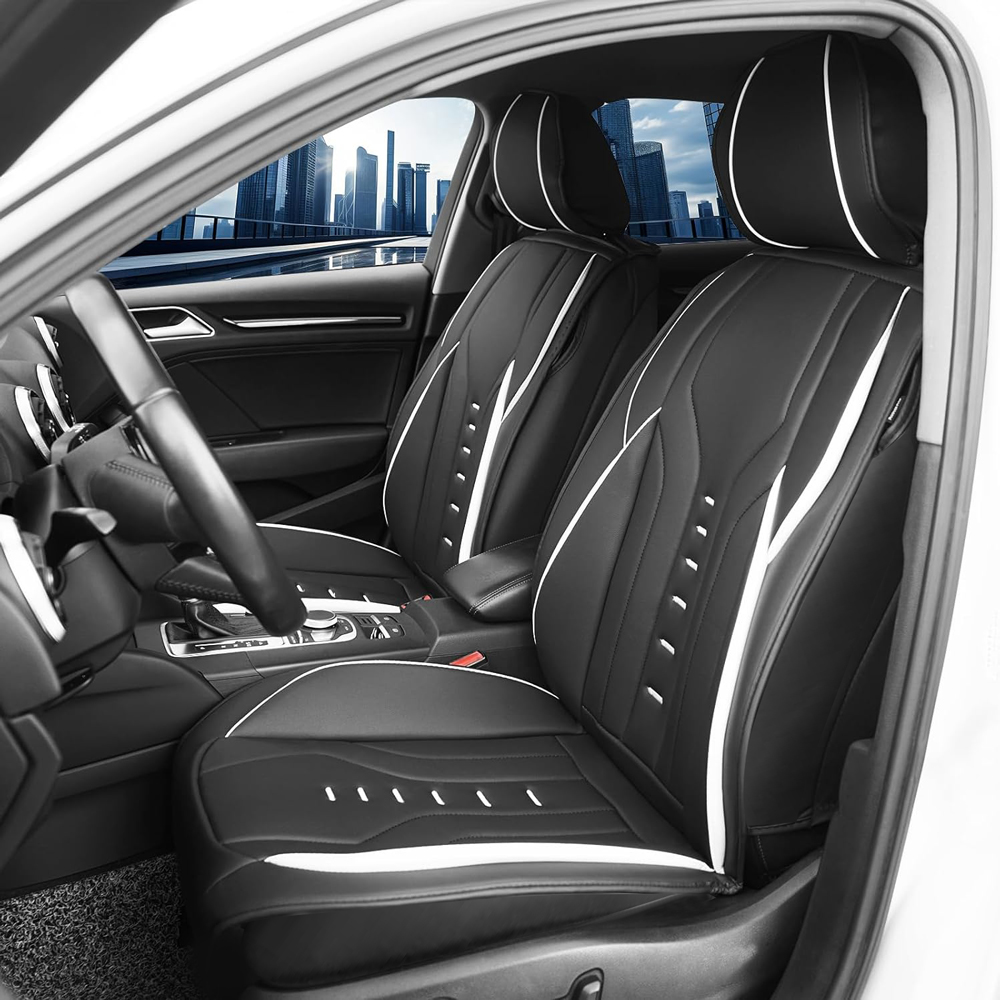 أغطية مقاعد السيارة الجلدية ال - مراجعة Leather Car Seat Covers Full Set Universal وسعره