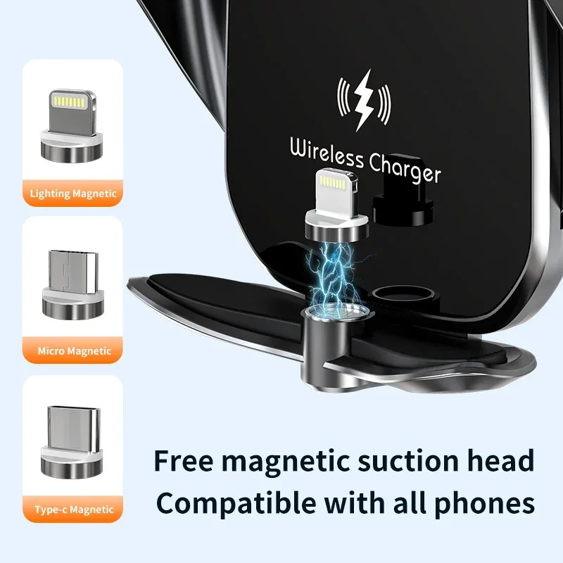 VIKEFON-شاحن سيارة لاسلكي ، شو - مراجعة Wireless Car Charger Mount Fast Charging وسعره