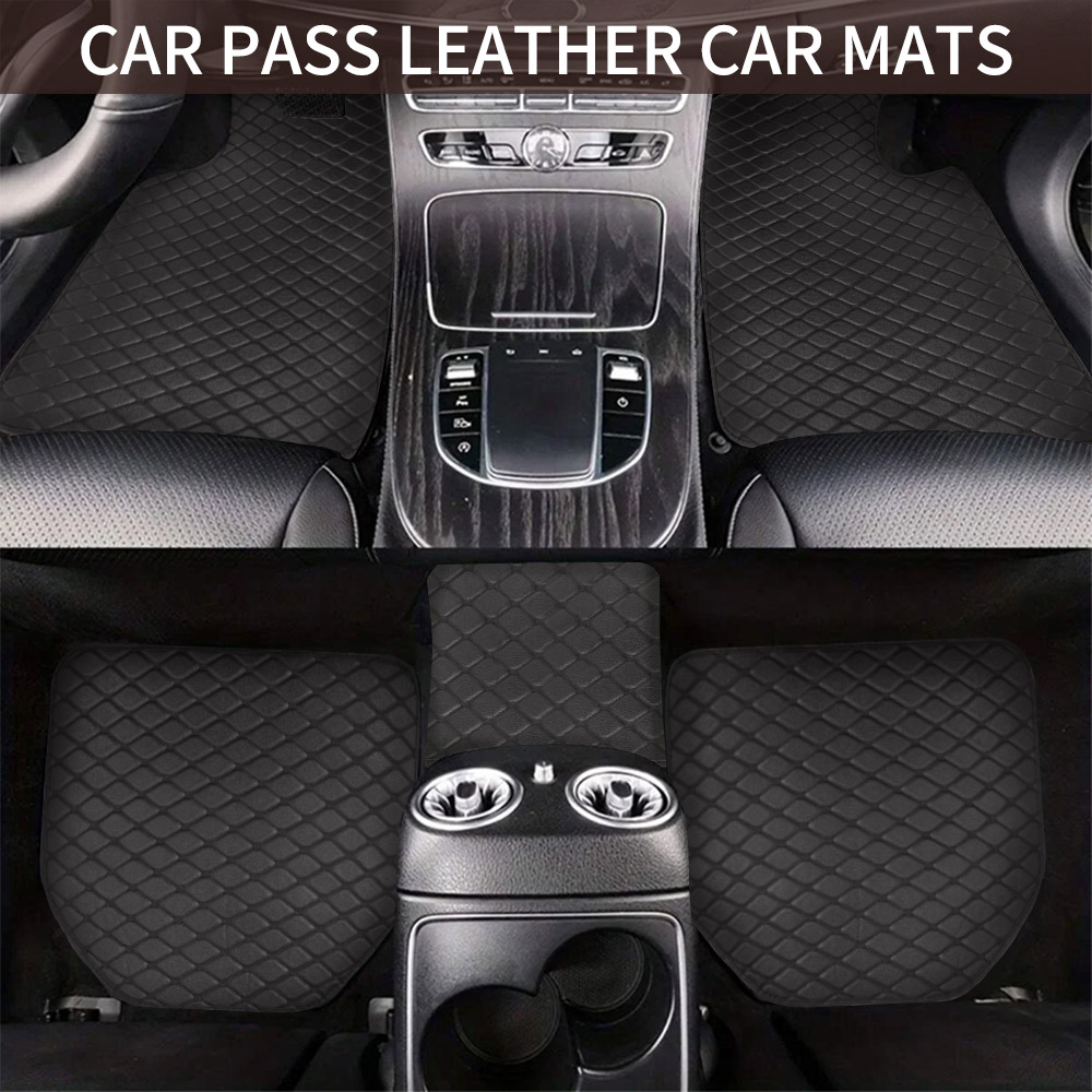 مجموعة من 5 قطع من دواسات السي - مراجعة Car Floor Mats Universal Waterproof Leather وسعره
