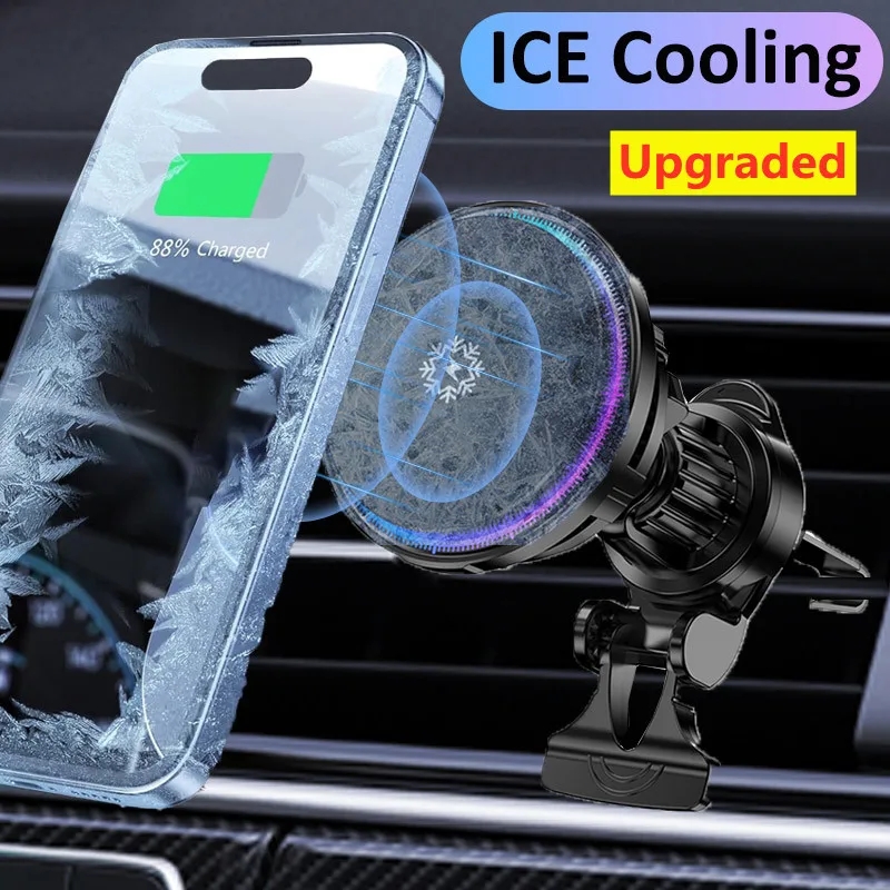 شاحن سيارة لاسلكي مغناطيسي مبر - مراجعة Wireless Car Charger Mount Fast Charging وسعره