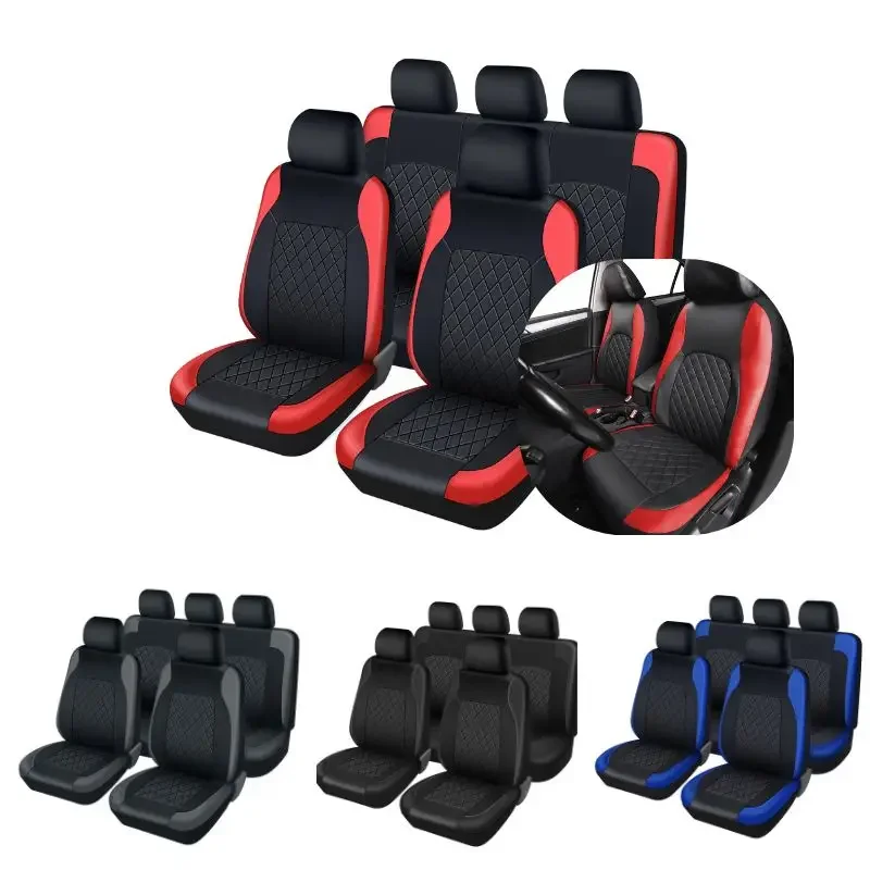 أغطية مقاعد سيارات عالمية من ا - مراجعة Leather Car Seat Covers Full Set Universal وسعره