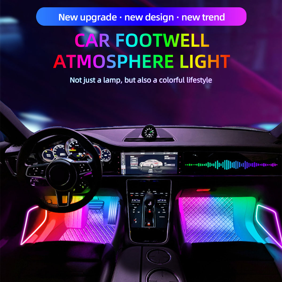 مصباح ديكوري 2/4 في 1 بـ 12/18 - مراجعة Led Ambient Interior Car Lights App Control وسعره