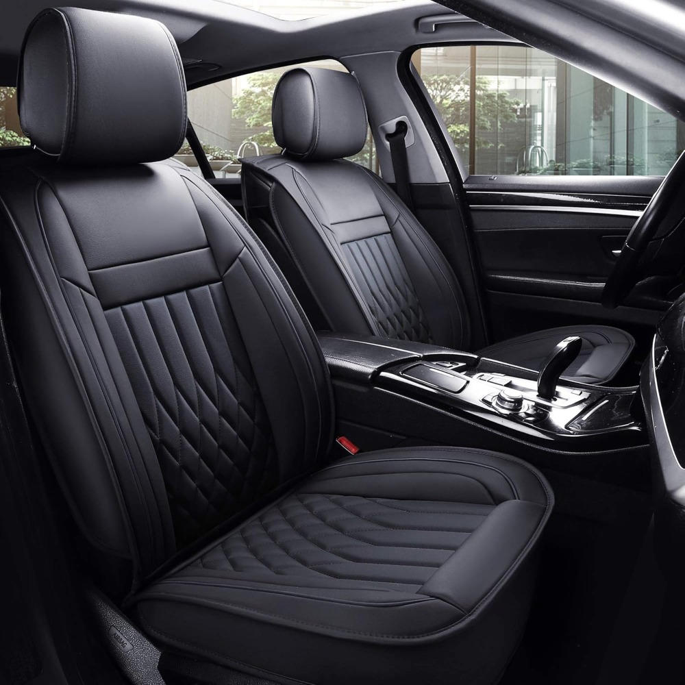 5 قطع من أغطية مقاعد السيارة م - مراجعة Leather Car Seat Covers Full Set Universal وسعره