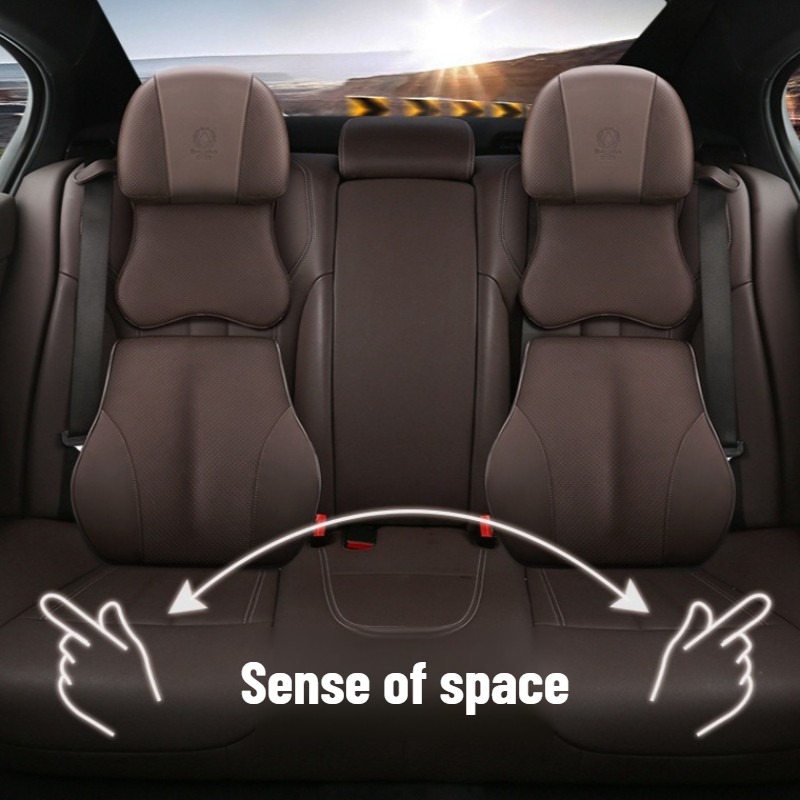 مجموعة جديدة عالمية من وسائد ا - مراجعة Memory Foam Car Neck Pillow Lumbar Support وسعره