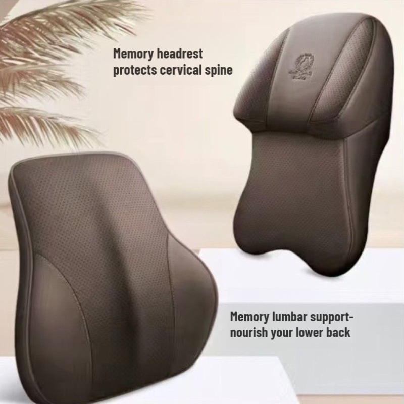 مجموعة جديدة عالمية من وسائد ا - مراجعة Memory Foam Car Neck Pillow Lumbar Support وسعره