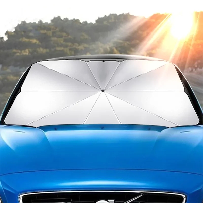 مظلة السيارات الزجاج الأمامي م - مراجعة Car Sunshade Windshield Umbrella Foldable وسعره