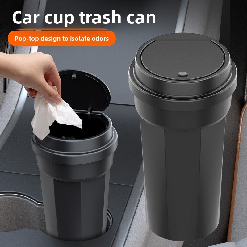 سلة مهملات للسيارة مقاومة للما - مراجعة Waterproof Car Trash Can With Lid وسعره
