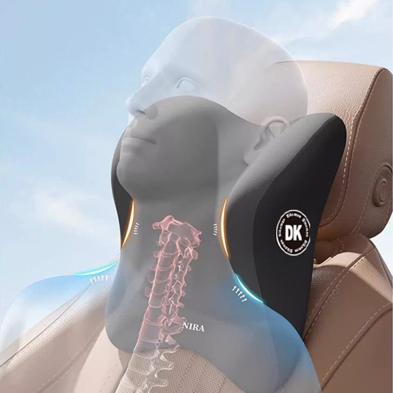 مجموعة وسادة الرقبة ودعامة الظ - مراجعة Memory Foam Car Neck Pillow Lumbar Support وسعره