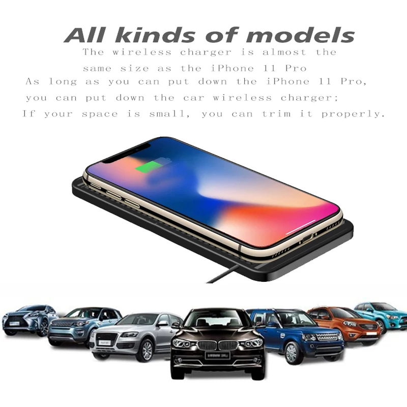 وسادة شاحن سيارة لاسلكية بقدرة - مراجعة Wireless Car Charger Mount Fast Charging وسعره