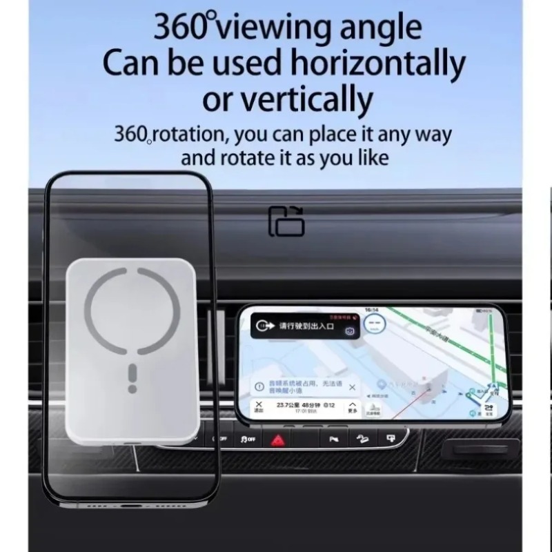 شاحن سيارة لاسلكي مغناطيسي بقو - مراجعة Magnetic Phone Holder For Car Vent وسعره