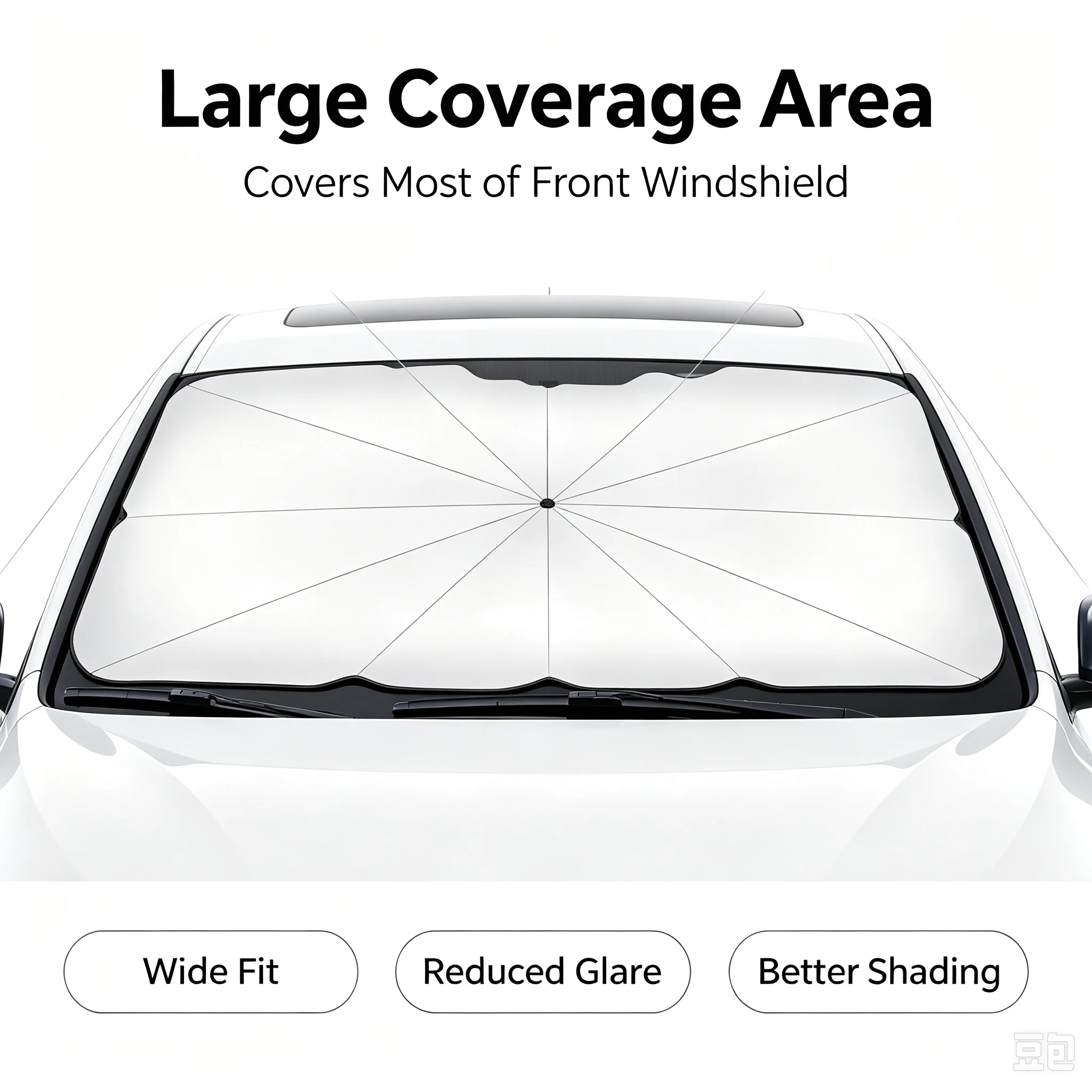 مظلة قابلة للطي لحماية زجاج ال - مراجعة Car Sunshade Windshield Umbrella Foldable وسعره