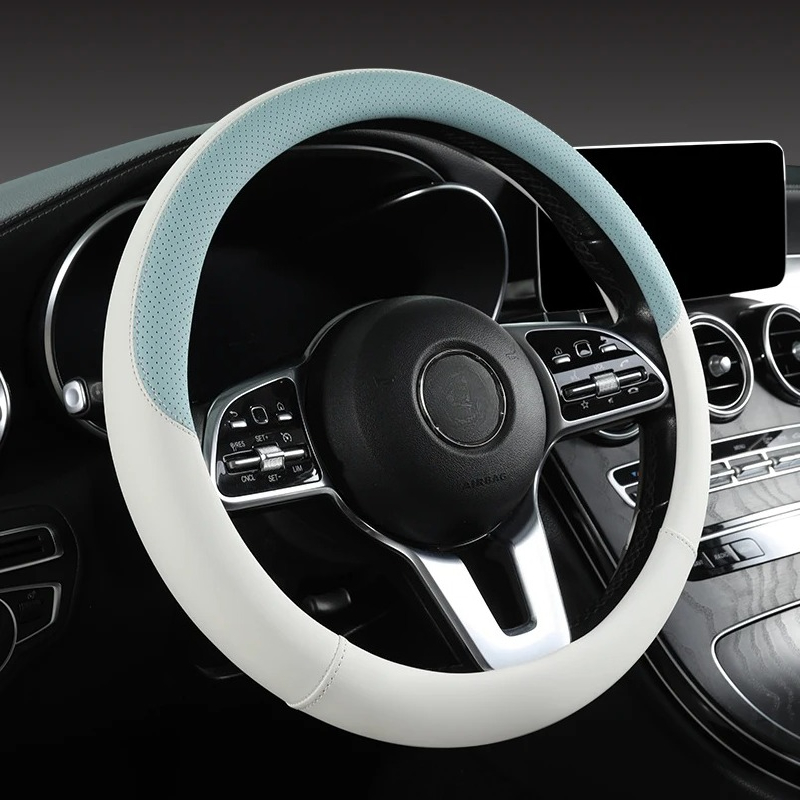 غطاء عجلة قيادة السيارة من جلد - مراجعة Car Steering Wheel Cover Anti Slip Breathable وسعره