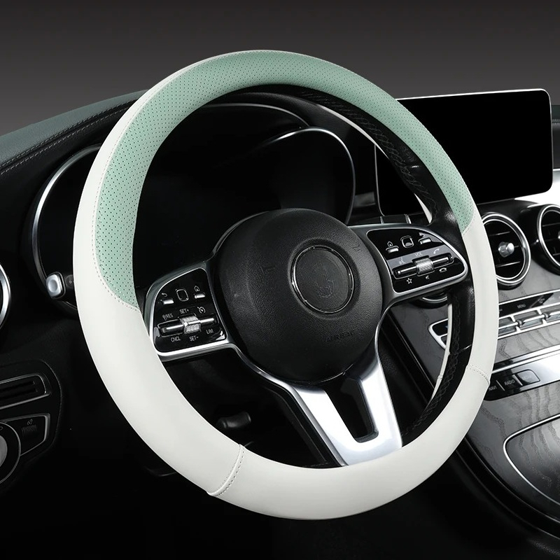 غطاء عجلة قيادة السيارة من جلد - مراجعة Car Steering Wheel Cover Anti Slip Breathable وسعره