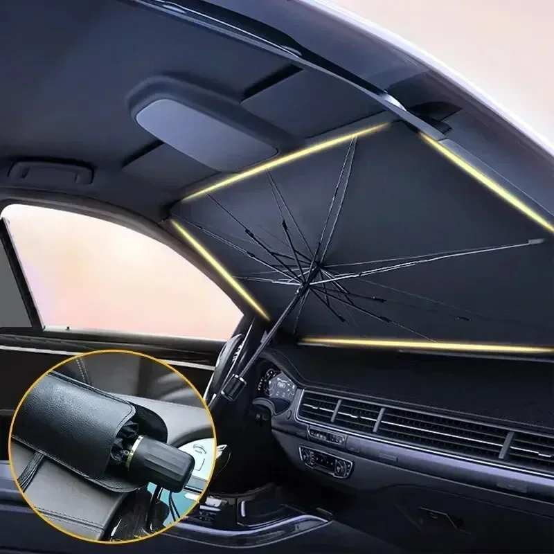 مظلة واقية من الشمس قابلة للطي - مراجعة Car Sunshade Windshield Umbrella Foldable وسعره