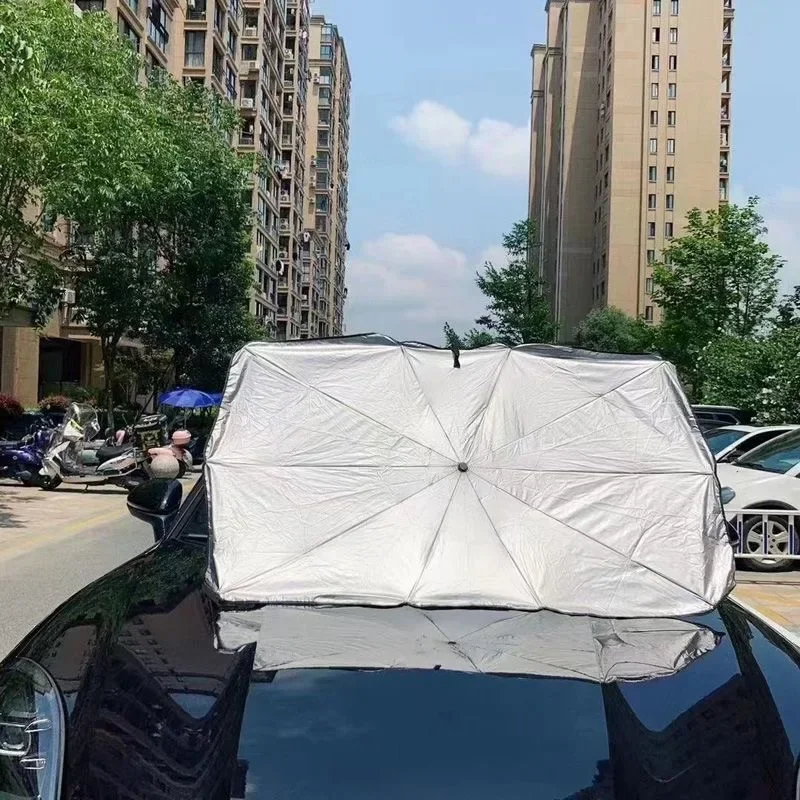 مظلة قابلة للطي لحماية زجاج ال - مراجعة Car Sunshade Windshield Umbrella Foldable وسعره