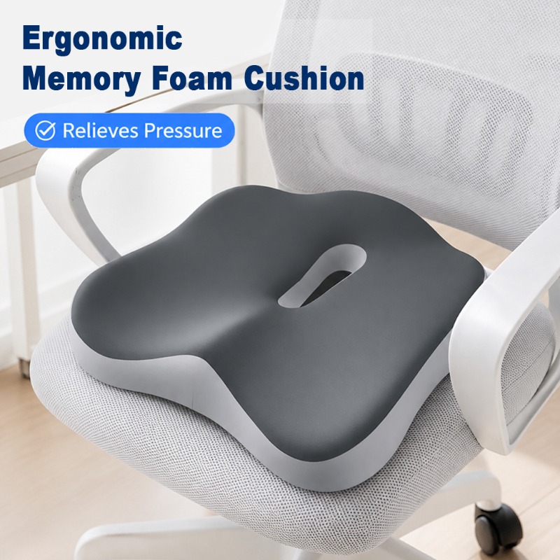 وسادة مقعد مريحة من الفوم المر - مراجعة Memory Foam Car Neck Pillow Lumbar Support وسعره