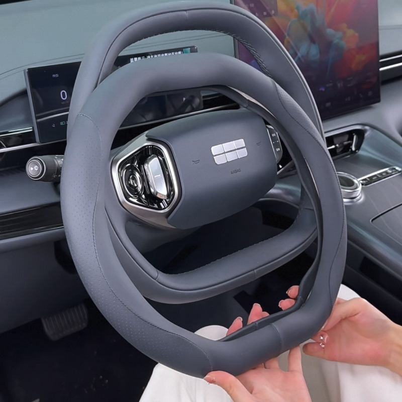 غطاء عجلة القيادة الجلدي لسيار - مراجعة Car Steering Wheel Cover Anti Slip Breathable وسعره