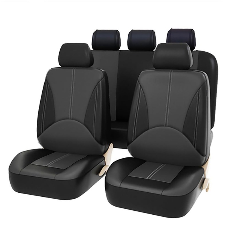 أغطية مقاعد سيارة عالمية من ال - مراجعة Leather Car Seat Covers Full Set Universal وسعره