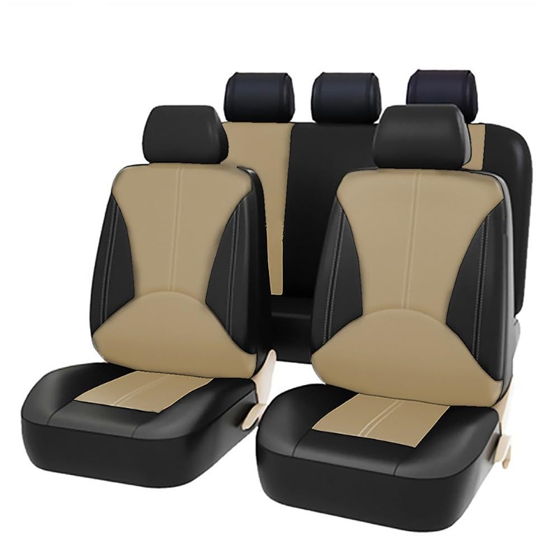 أغطية مقاعد سيارة عالمية من ال - مراجعة Leather Car Seat Covers Full Set Universal وسعره